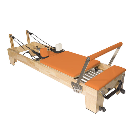 Classic Oak Pilates Reformer Orange