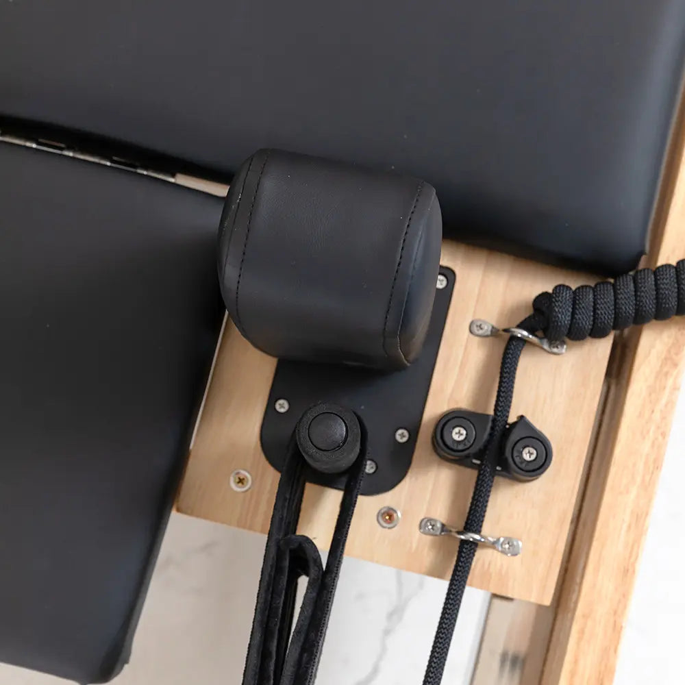 Oak Pilates Reformer with Tower Black